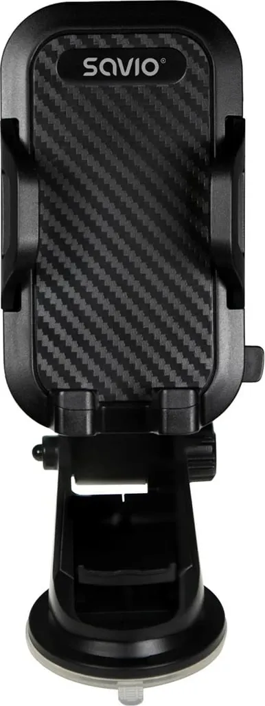Mbajtës telefoni SAVIO CH-04 për xham veture, i zi - 3