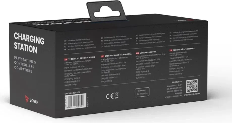 Stacion dyfishe ngarkimi për PS5 pads, SAVIO GCS-01, USB, e zezë - 3