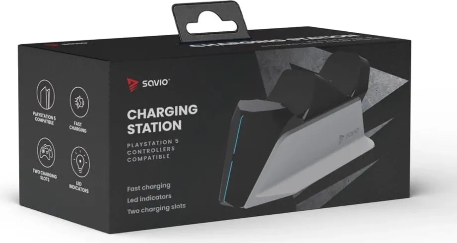 Stacion dyfishe ngarkimi për PS5 pads, SAVIO GCS-01, USB, e zezë - 4