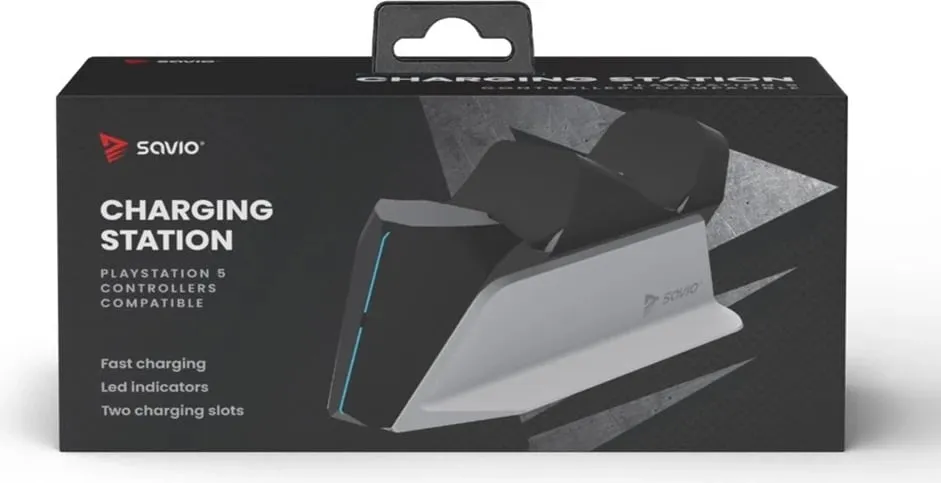Stacion dyfishe ngarkimi për PS5 pads, SAVIO GCS-01, USB, e zezë - 5