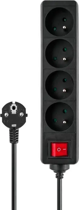 Zgjatues elektrik Savio LZ-14, 4 dalje, 3m, i zi