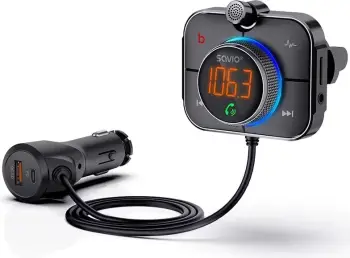 Transmiter FM me Bluetooth dhe karikues PD Savio TR-14, e zezë