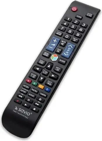 Telekomandë universale Savio RTV RC-09 për Samsung Smart TV, e zezë