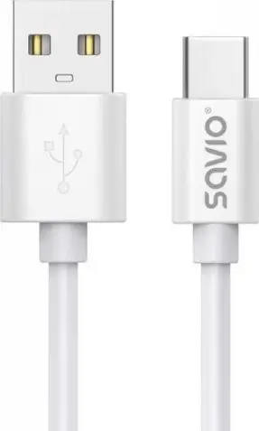 Kabllo Savio, USB A / USB C, 3 m, e bardhë