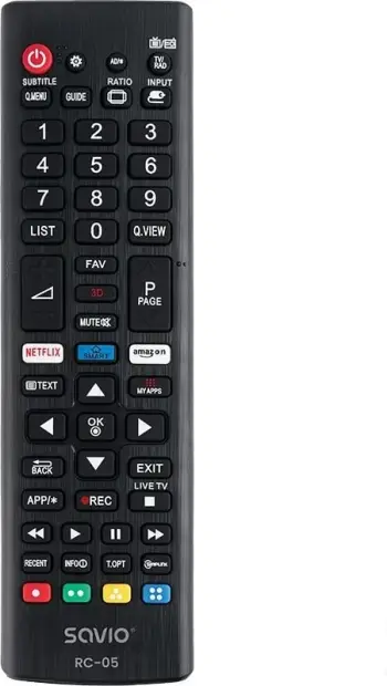 Telekomandë Savio RC-05 për televizoret LG TVs, e zezë