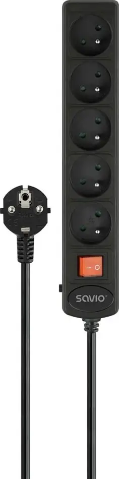 Shirit rryme Savio LZ-18, 5 dalje, kabllo 5m, i bardhë