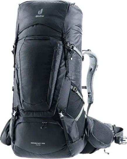 Çantë shpine Deuter Aircontact Pro 75+10, e zezë - 2