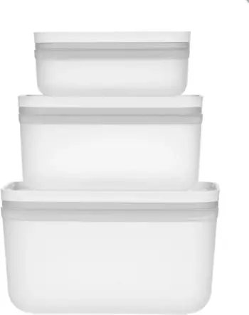 Set me 3 kuti plastike për ushqim Zwilling Fresh & Save, plastikë, transparente/të bardha