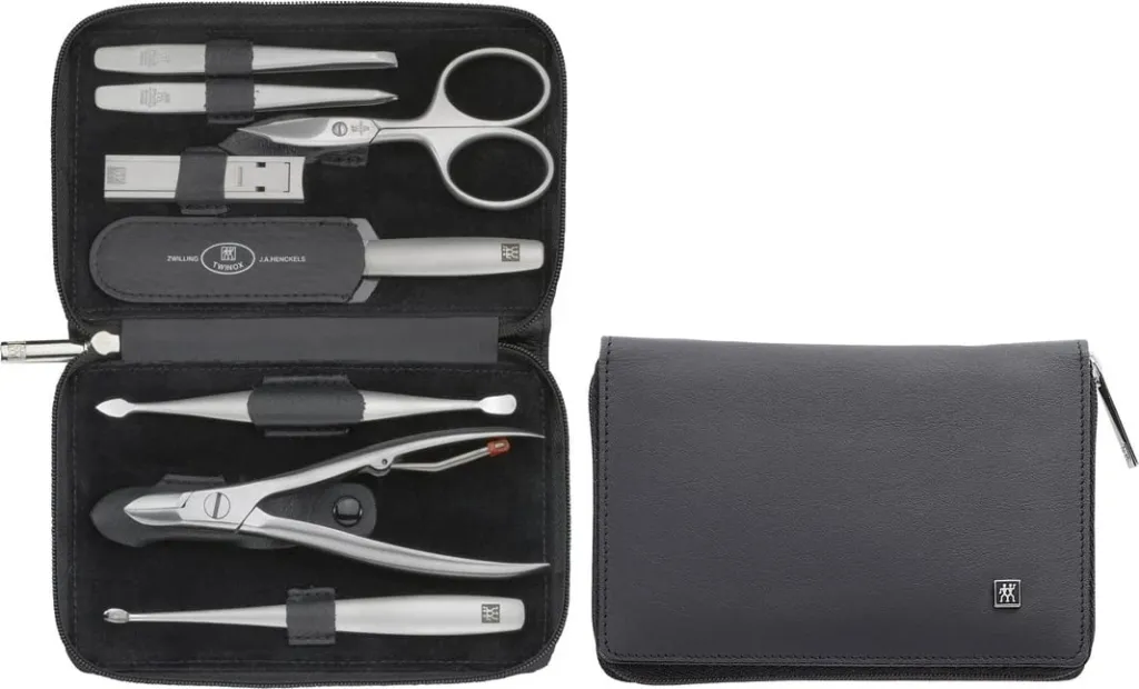 Set udhëtimi Zwilling Twinox, 8 pjesë, Lëkurë e zezë - 1