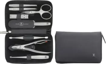 Set udhëtimi Zwilling Twinox, 8 pjesë, Lëkurë e zezë
