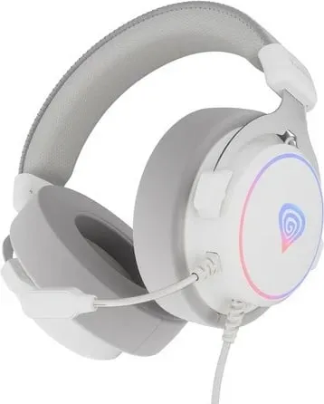 Kufje Genesis Neon 764, USB, të bardha - 2
