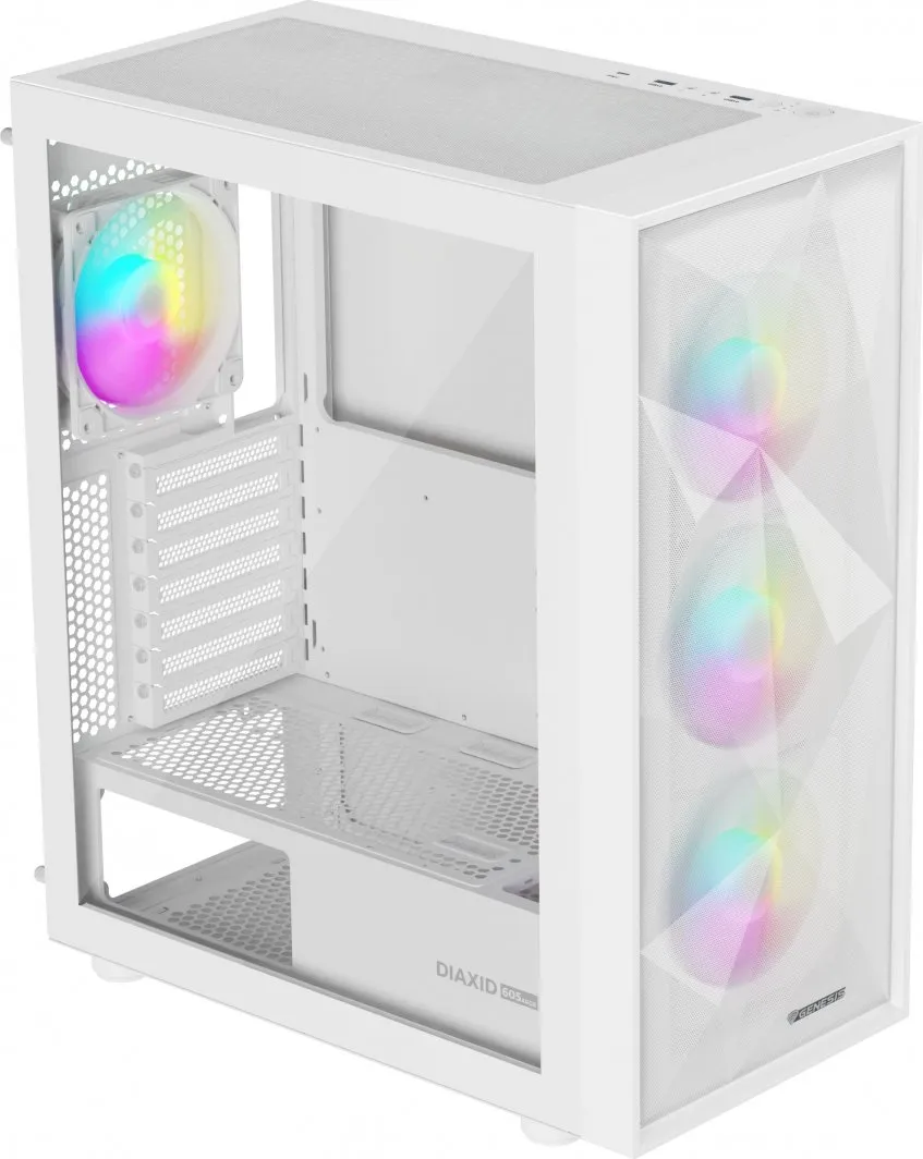 Kasë për PC Genesis DIAXID 605 ARGB, e bardhë - 4