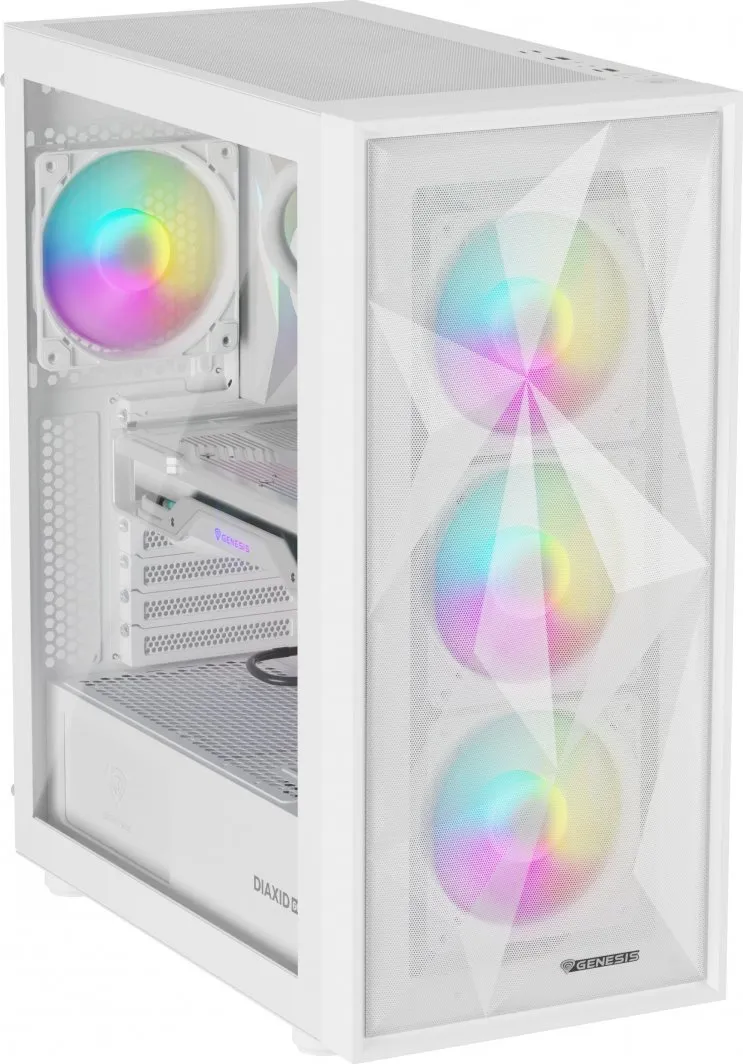 Kasë për PC Genesis DIAXID 605 ARGB, e bardhë - 6
