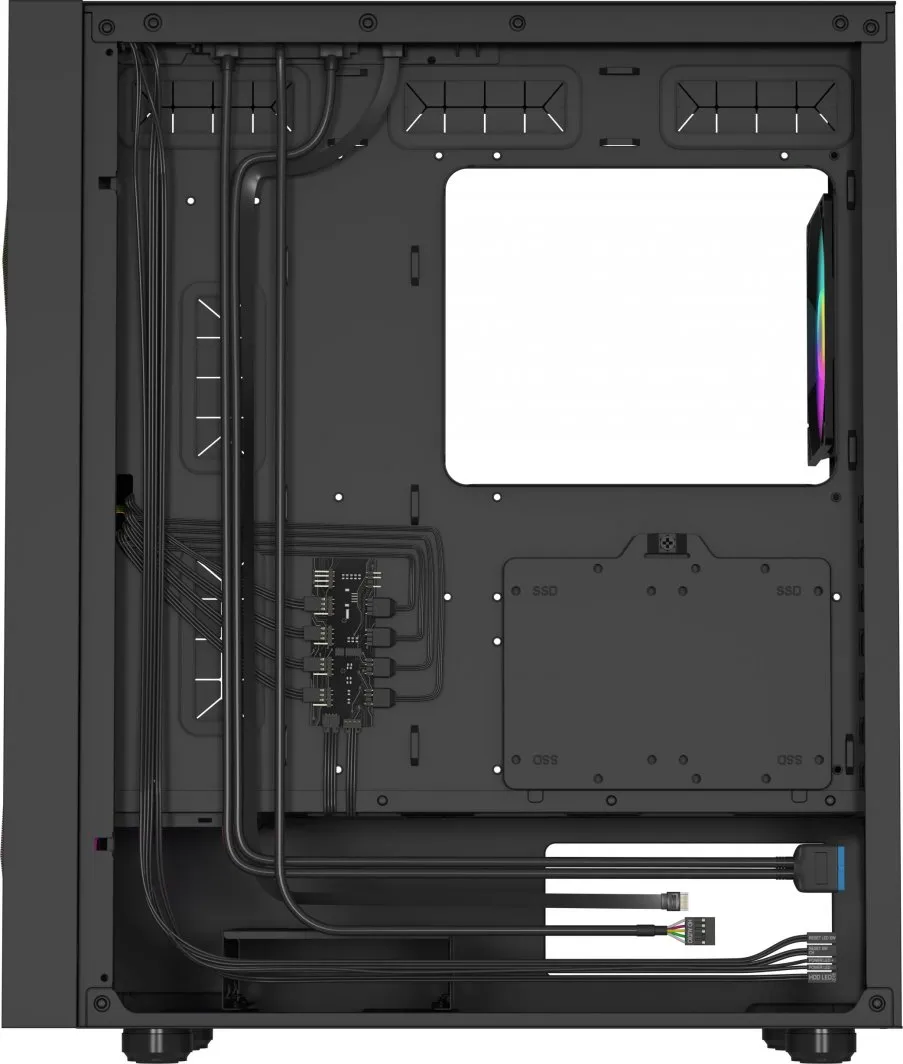 Kasë Genesis Diaxid 605 ARGB, e zezë, Midi Tower - 16