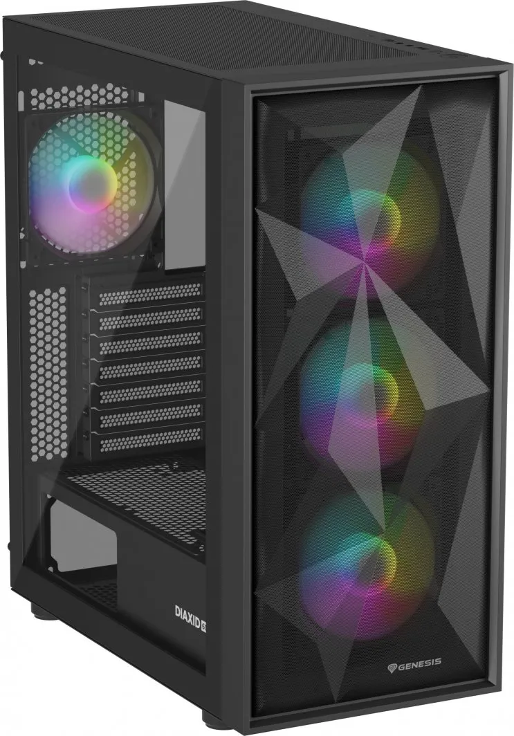 Kasë Genesis Diaxid 605 ARGB, e zezë, Midi Tower - 3