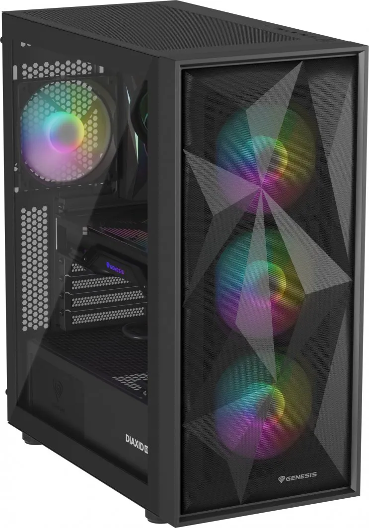 Kasë Genesis Diaxid 605 ARGB, e zezë, Midi Tower - 6