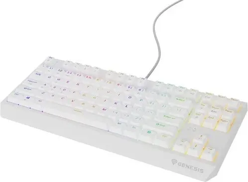 Tastierë Genesis Thor 230 TKL RGB Outemu Brown, e bardhë - 1