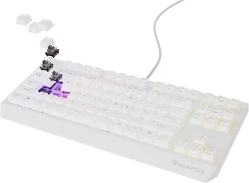 Tastierë Genesis Thor 230 TKL RGB Outemu Brown, e bardhë - 2