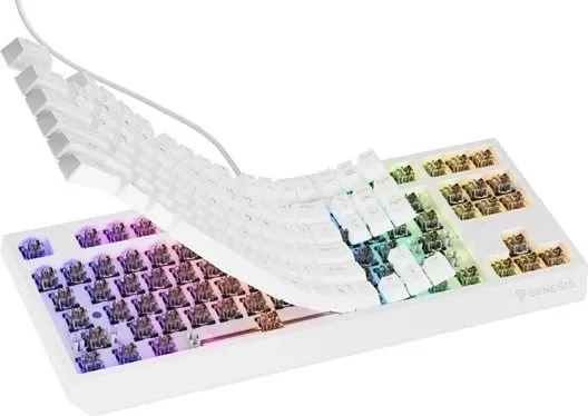 Tastierë Genesis Thor 230 TKL RGB Outemu Brown, e bardhë - 5