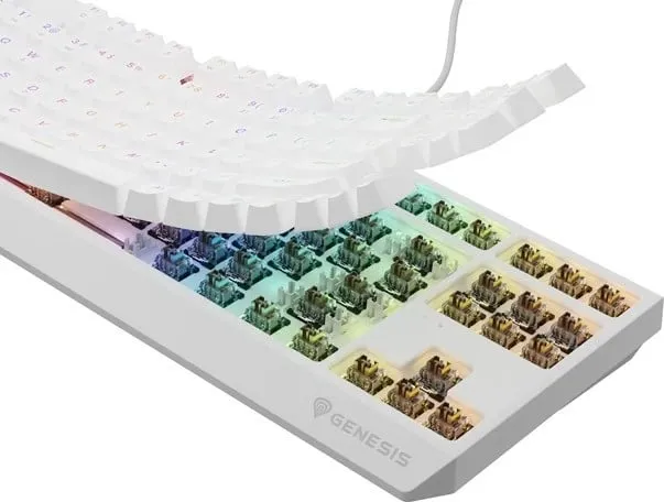 Tastierë Genesis Thor 230 TKL RGB Outemu Brown, e bardhë - 9