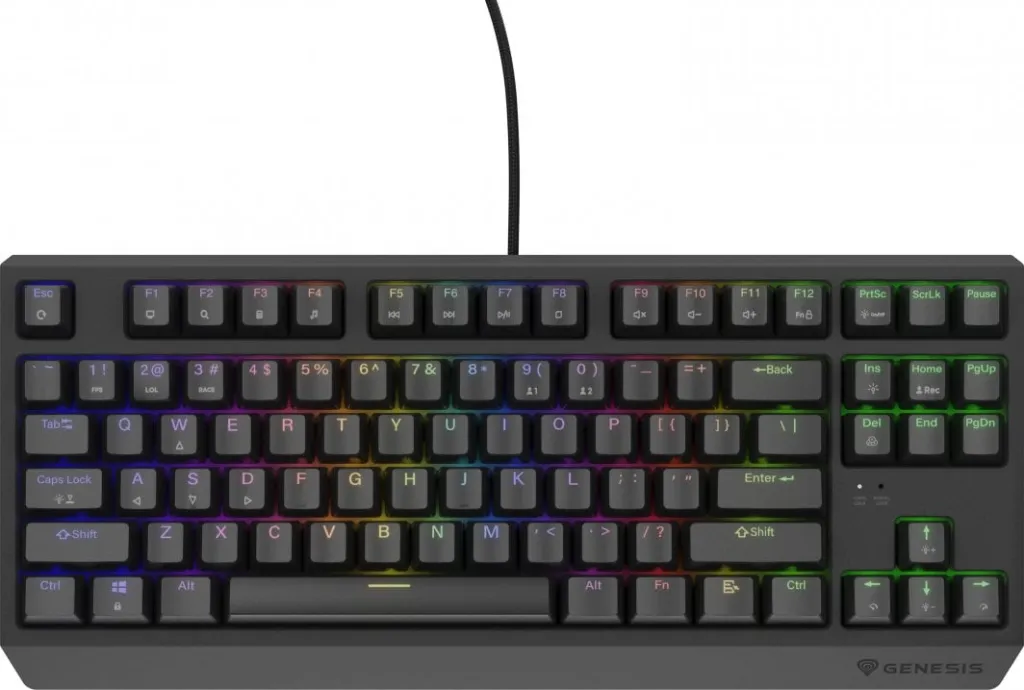 Tastierë Genesis Thor 230 TKL Outemu Brown, e zezë - 1
