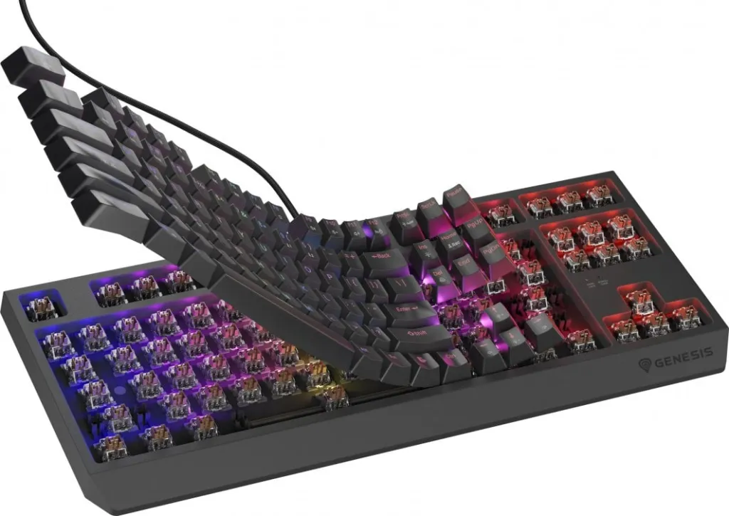 Tastierë Genesis Thor 230 TKL Outemu Brown, e zezë - 3