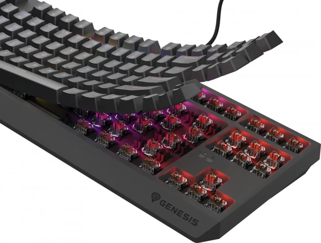 Tastierë Genesis Thor 230 TKL Outemu Brown, e zezë - 6
