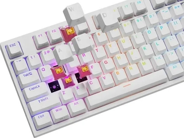 Tastierë mekanike Genesis Thor 404, Outemu Peach Silent, RGB, full-size, e bardhë - 5
