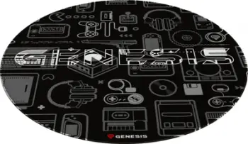 Mbrojtëse dyshemeje gaming Genesis Tellur 300, diametër 100cm, kundër rrëshqitjes, me grafikë