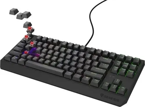 Tastierë mekanike Genesis Thor 230 TKL, RGB Outemu Red, e zezë - 2