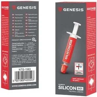 Pasta termike GENESIS SILICON 801, 0.5 g, Gri - 1