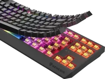 Tastierë mekanike Genesis Thor 230 TKL, pa kabllo, RGB, Outemu Silent Lemon, e zezë
