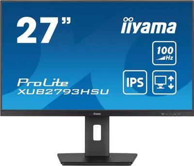 Monitor iiyama ProLite computer, 27", 1920 x 1080, 100 Hz, i zi - 1