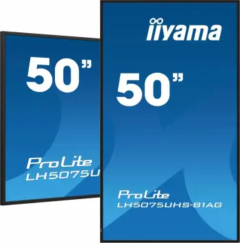 Monitor profesional Iiyama LH5075UHS B1AG, 50", 4K UHD, i zi