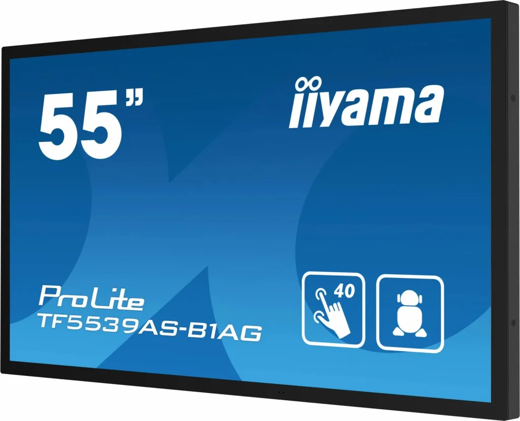 Ekran interaktiv iiyama TF5539AS-B1AG, 54.6", 4K, LED - 10