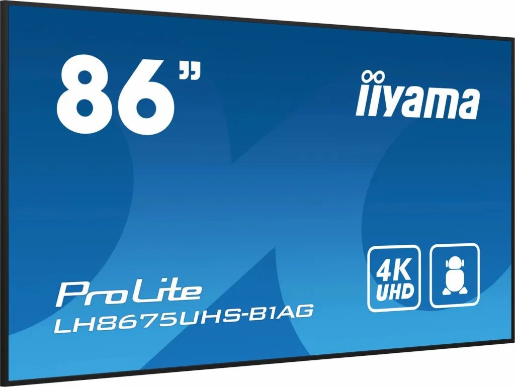 Ekran digjital iiyama LH8675UHS-B1AG, 86", 4K UHD, Wi-Fi - 10