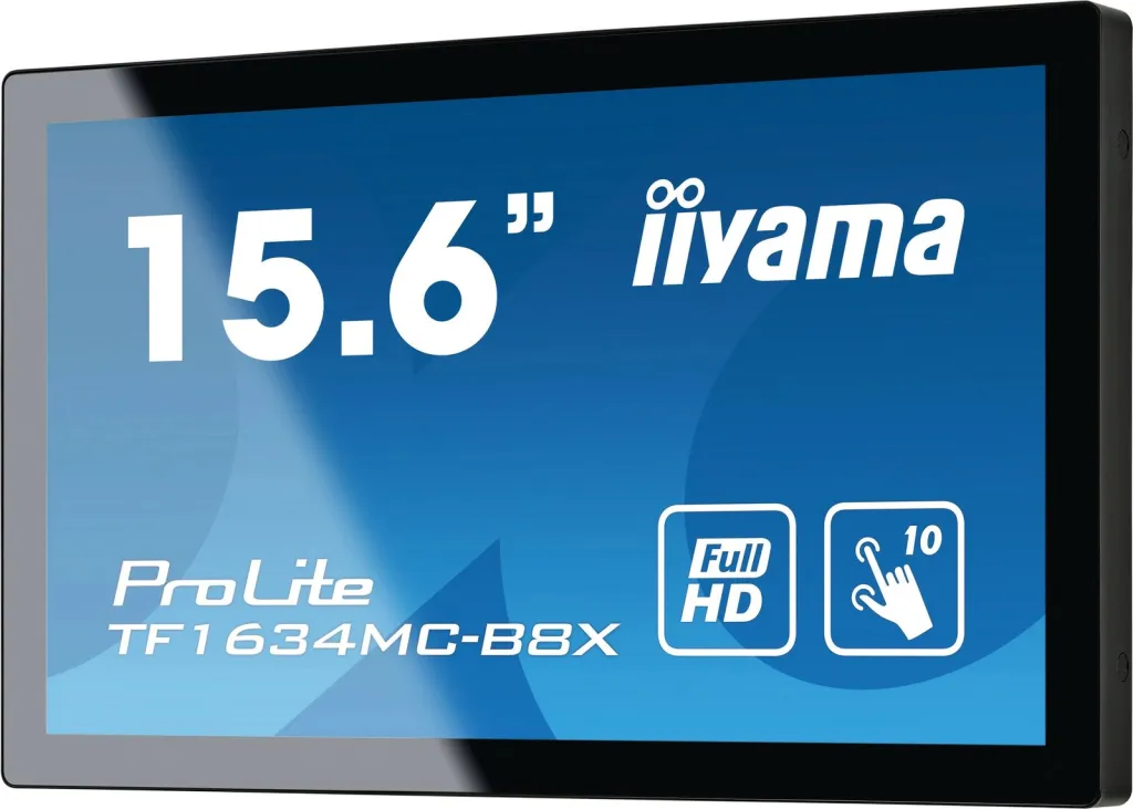 Monitor iiyama ProLite TF1634MC-B8X, 15.6", Full HD, LED, e zezë - 4