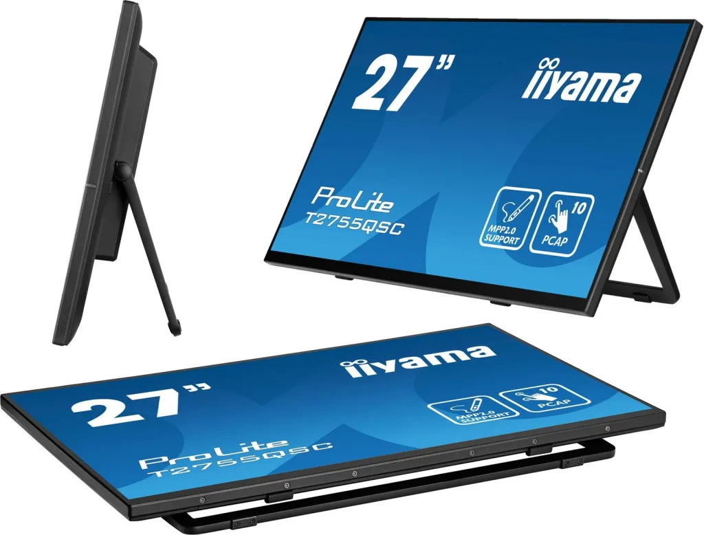 Monitor iiyama ProLite T2755QSC, 27", WQHD, me prekje, i zi - 10
