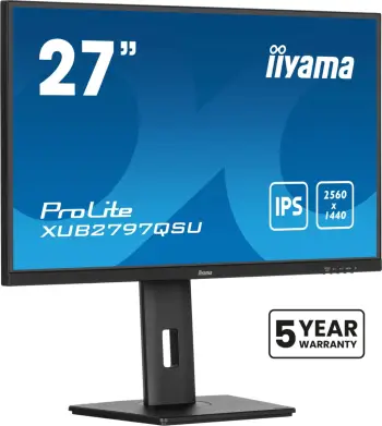 Monitor Iiyama ProLite XUB2797QSU-B2, 27", QHD 2560 x 1440, 100Hz, i zi