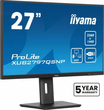 Monitor Iiyama ProLite XUB2797QSNP B1, 27", WQHD 2560 x 1440, i zi