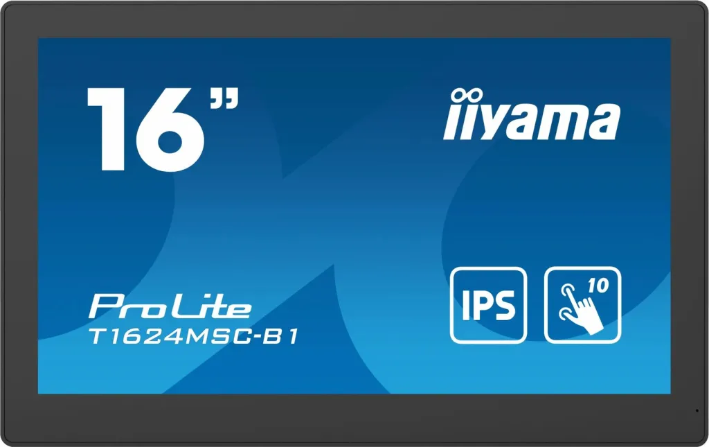 Monitor iiyama T1624MSC-B1, 15.6 inç, Full HD, IPS, Touchscreen, i zi - 1