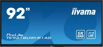 Ekran interaktiv Iiyama TE9218UWI-B1AG, 92", 5K Ultra HD, Wi-Fi, i zi