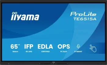 Panel interaktiv Iiyama TE6515A-B1AG, 65", 4K UHD, Wi-Fi, i zi