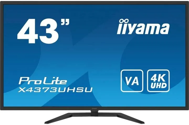 Monitor iiyama ProLite X4373UHSU-B1 43" 4K UHD VA PbP USB hub e zezë - 1