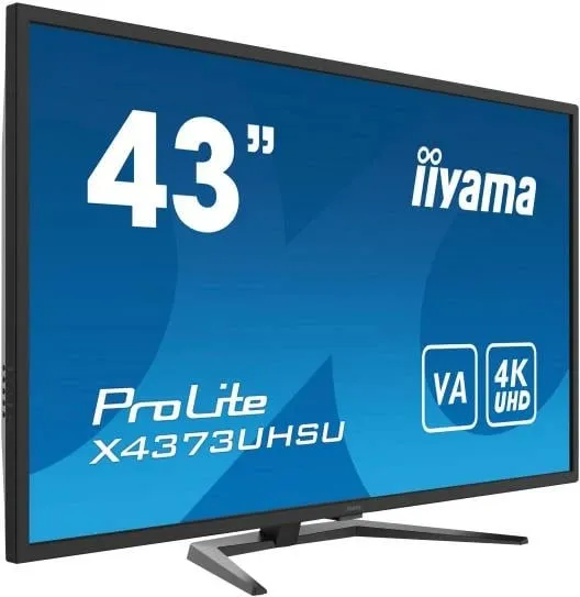 Monitor iiyama ProLite X4373UHSU-B1 43" 4K UHD VA PbP USB hub e zezë - 3