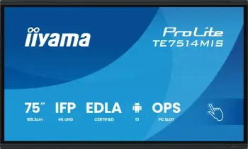 Ekran interaktiv Iiyama PROLITE TE7514MIS-B2AG, 75", 4K Ultra HD, Android, i zi