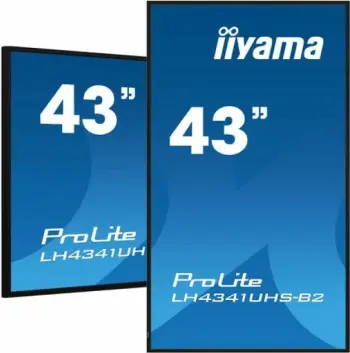 Display signage dixhital iiyama LH4341UHS-B2 43" 4K UHD IPS 500 cd/m² 24/7 me media player, i zi