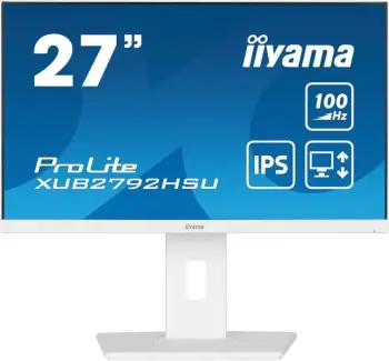 Monitor iiyama ProLite XUB2792HSU-W6, 27", IPS, 100Hz, i bardhë