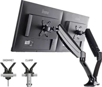 Mbajtëse për monitor iiyama DS3002C‑B1, për 2 monitorë deri në 27″, e zezë