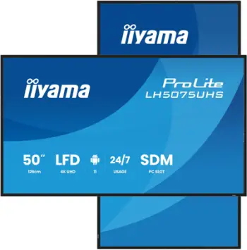 Ekran profesional Iiyama LH5075UHS-B2AG, 50", 4K Ultra HD, i zi